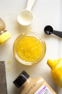 top down shot of ingredients for honey mustard dressing