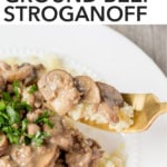 pin for whole30 ground beef stroganoff
