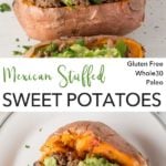 pin for mexican stuffed sweet potatoes