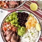 pin for beef burrito bowl