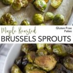pin for maple roasted brussels sprouts