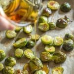 pin for roasted brussels sprouts with maple syrup
