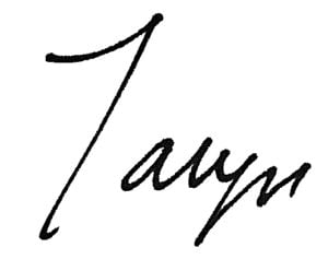 signature of the name Taryn