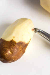 cleaning russet potatoes