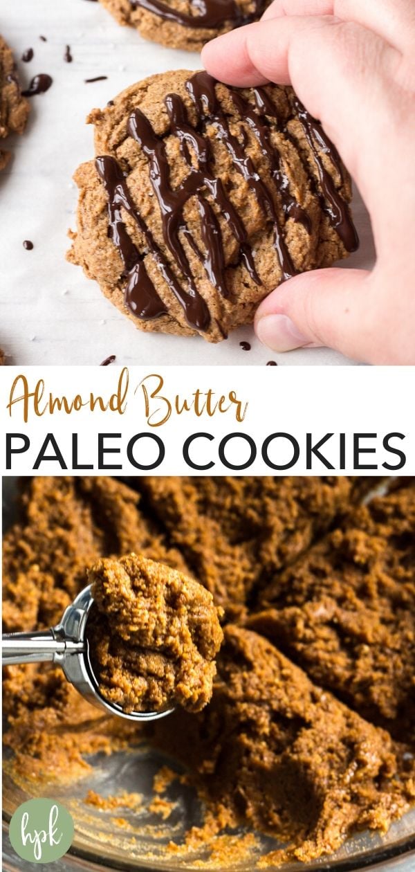 pin for paleo almond butter cookies