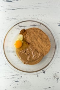 ingredients for paleo almond butter cookies in a bowl