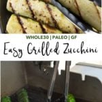 pin for grilled zucchini recipe
