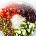 pin for greek rice salad recipe