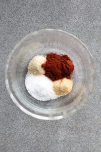 spices for pork chops in a bowl