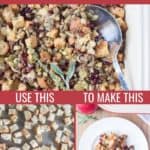 pin for gluten free stuffing