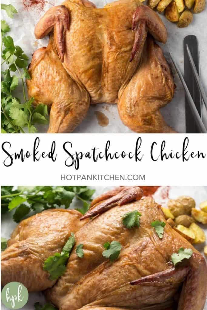 pin for smoked spatchcock chicken