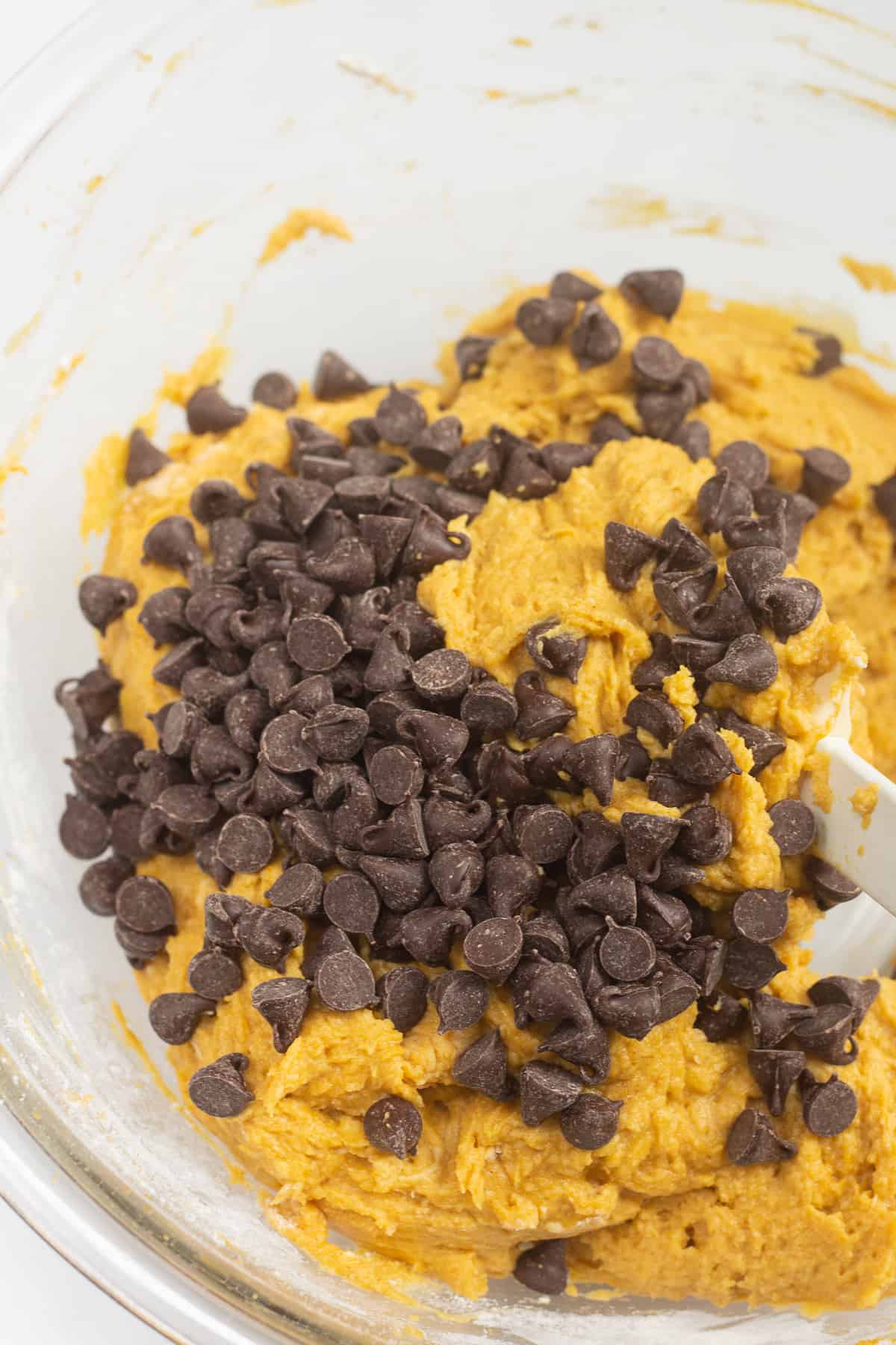 Mixing chocolate chips 
